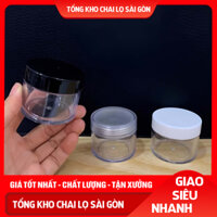 Combo 100 Hủ Nhựa Đựng Kem, Bột, Dung Dịch Đặc Chiết Mỹ Phẩm Thân Trong Có Lót 20g/30g/50g Chiết Kem - Hủ Nhựa PET