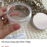 Combo 100 hũ pet 100gr nhựa nắp nhôm có lót dày