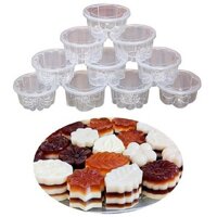 Combo 100 Khuôn Làm Rau Câu Bánh Flan 6,5cm Có Nắp Đậy