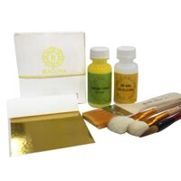 Combo 100 Lá dát vàng mini gốc nước dát vàng hoa quả dừa Tết, thạch cao, xi măng