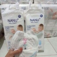 Combo 100 miếng Bỉm Nanu Baby xuất Nhật tã quần đủ size M L XL (1 bịch 50 miếng)