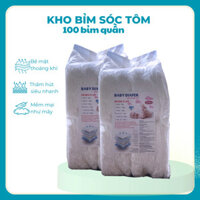 Combo 100 miếng bỉm quần BABY DIAPER cho bé hàng mềm mỏng, thấm hút tốt