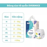 Combo 100 miếng bỉm quần Evenice size M - 5XL