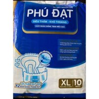 Combo 100 miếng  tã dán Phú Đạt Người lớn Size XL(60-90kg) Siêu thấm khô thoáng có vách ngăn chống tràn