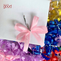 Combo 100 nơ lụa ruy băng thắt sẵn dùng để trang trí quà tặng phụ kiện, .. nhiều mẫu xinh