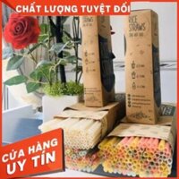 COMBO 100 ống hút gạo phi 8mm màu MIX