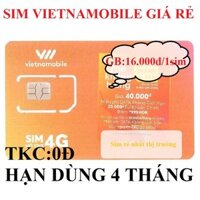 Combo 100 sim vietnamobile giá rẻ