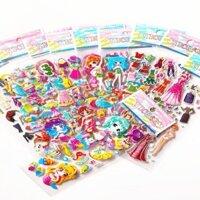 Combo 100 sticker hình dán 3d hoạt hình cho bé