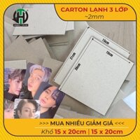 Combo 100 tấm Carton lạnh 3 lớp khoảng 2mm KT 15x20cm, 15x21cm làm bìa sổ tay, bìa cứng, bìa menu, đồ handmade
