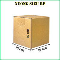 (Combo 100 thùng carton) size 10x10x10, hộp carton 3 lớp, thùng giấy gói hàng, carton ship cod