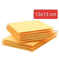 Combo 100 túi bóng khí gói hàng 13x13 cm màu vàng