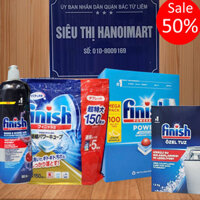 Combo 100 viên rửa bát finish + muối rửa bát Finish 1.2kg + Nước làm bóng Finish 800ml, bột rửa bát chén finish