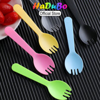 COMBO 1000 Dĩa nhựa ăn bánh kem, bánh pudding, thạch, kem ngộ nghĩnh dễ thương 11.3 cm HaDuBo 094