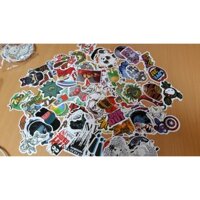Combo 1000 miếng sticker dán mũ bảo hiểm, dán laptop, dán xe