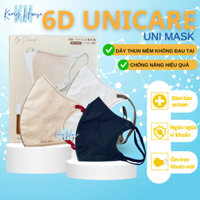 [COMBO 100C]Khẩu trang 6D UNICARE chính hãng UNI MASK, khẩu trang 4 lớp kháng khuẩn, thời trang