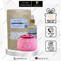 Combo 100gr Sáp wax Lông hard Beans nhập khẩu, 50 ml Mỡ Trăn và Nồi Pro wax 100 +TẶNG 5 QUE LẤY SÁP