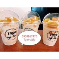 Combo 100ly nhựa PET & PP kèm nắp trực tiếp, nắp cầu theo ly 360ml/500ml/700ml