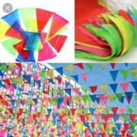 Combo 100m cờ đuôi nheo, cờ dây tam giác đẹp