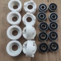 Combo 10cái sơ mi nhựa PA,ABS,nhôm và 10cái bạc đạn,vòng bi 608 RBI dùng cho quạt B3,B4,B5