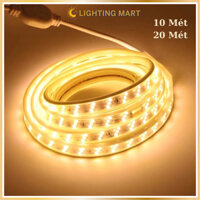 Combo 10m 20m dây đèn Led 2835 3 hàng led siêu sáng chống nước + Tặng 01 nguồn dây led