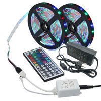 Combo 10M Dây Đèn LED Trang Trí RGB Kèm Nguồn và Remote - 3528 3 màu RGB - Không Chống Nước