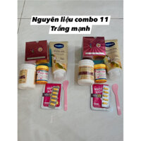 Combo 11 Kem body Trắng Nhanh (nguyên liệu về tự trộn tặng hủ)