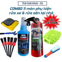 COMBO 11 món phụ kiện rửa xe & rửa sên tại nhà