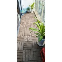 Combo 11 Vỉ ( 1 mét vuông) Sàn Gỗ Nhựa Composite Lót Ban Công Sân Vườn Nhà Tắm, Nhận thi công