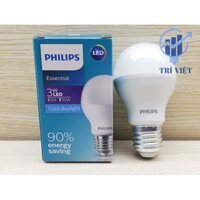 COMBO 12 Bóng đèn led Philips 3W Ledbulb - Bảo Hành 1 Năm - Ánh sáng trắng (6500k), ánh sáng vàng (3000k)