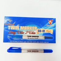 Combo 12 bút lông dầu 2 đầu 0.4mm và 1mm G star - bút dạ kính, bút viết đĩa CD (1 hộp)