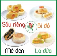 Combo 12 cái bánh pía kim sa đủ vị (Sầu riêng lá dứa bí đỏ mè đen)