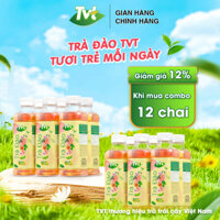 [Combo 12 chai 450ml] Trà Đào TVT tinh chất trà xanh, trà đen, chống oxy hóa, thanh nhiệt cơ thể