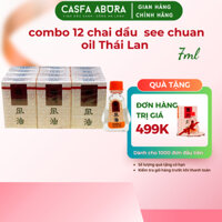 Combo 12 chai 7ml dầu gió SEE CHUAN OIL Thailand (Siang Pure dầu nước trắng Nhập Khẩu)