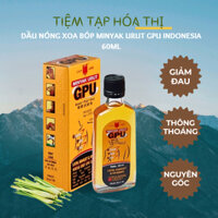 Combo 12 Chai Dầu Nóng Xoa Bóp Minyak Urut GPU Indonesia 60ml Dưỡng Body