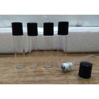 Combo 12 chai lọ thủy tinh 5Ml bi lăn thép viền trắng đựng tinh dầu chiết nước hoa