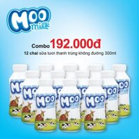 COMBO 12 CHAI SỮA TƯƠI THANH TRÙNG KHÔNG ĐƯỜNG 300ML