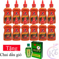 Combo 12 chai Tương ớt Nam dương Cay đặc biệt chai 250g Tặng 1 chai dầu gió xanh - tương ớt 3 THẬT siêu cay chính