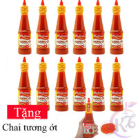 Combo 12 chai Tương ớt Cholimex chai nhựa 270g Tặng 1 chai tương ớt - cay vừa, chay mặn đều dùng được