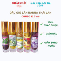 [Combo 12] Dầu gió lăn thảo dược Thái Lan Banna Oil Balm 10ml