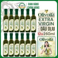 COMBO 12 Dầu Oliu Nguyên Chất Extra Virgin Nhập Khẩu Tây Ban Nha Chai 250ml