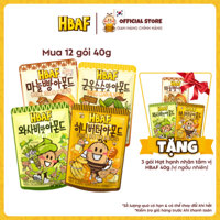 [COMBO 12 GÓI 40G] Hạt Hạnh Nhân Tẩm Vị HBAF Hàn Quốc Nhiều Vị Ăn Vặt Tiện Lợi Dinh Dưỡng Healthy