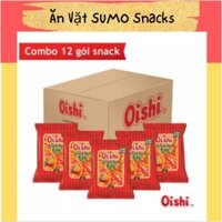 Combo 12 gói Bim Bim Oishi Snack Tôm Cay (75g/gói)