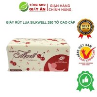 COMBO 12 GÓI -Khăn giấy ăn rút lụa Silkwell 280 tờ , Khăn giấy ăn cao cấp (Hàng chính hãng)