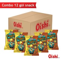 Combo 12 gói Oishi Bắp Rang Vị Phô Mai Caramen Mobsters (80g/gói) LazadaMall