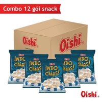 Combo 12 gói Oishi Snack Phồng Cá Indochips (73g/ gói)