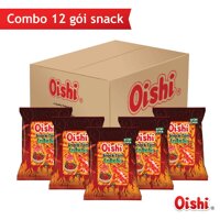 Combo 12 gói Oishi Snack Tôm Cay Đặc Biệt (80g/gói) LazadaMall