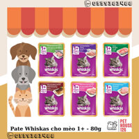COMBO 12 gói Pate Whiskas cho mèo con và mèo trưởng thành gói 80g - Pate cho mèo