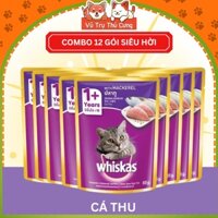 Combo 12 gói pate Whiskas cho Mèo con và Mèo trưởng thành