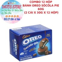 Combo 12 hộp Bánh OREO sôcôla pie 60g (2 cái x 30g x 12 hộp)