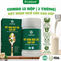 COMBO 12 Hộp Bột Mầm Ngũ Cốc Cao Cấp LoliFood Ngũ Cốc Dinh Dưỡng Cho Người Già - 1 THÙNG